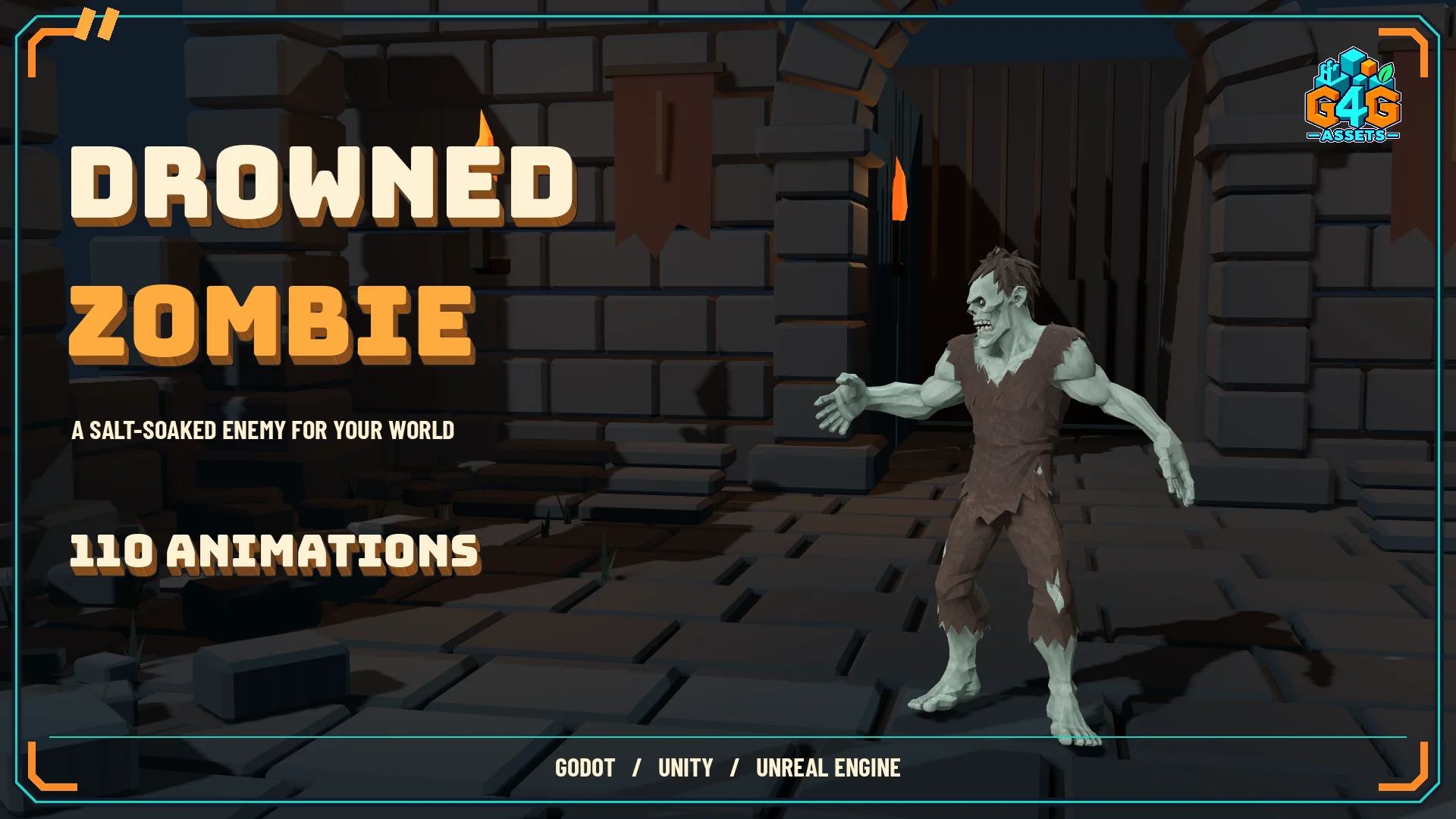 Character showcase — the actual Drowned Zombie model