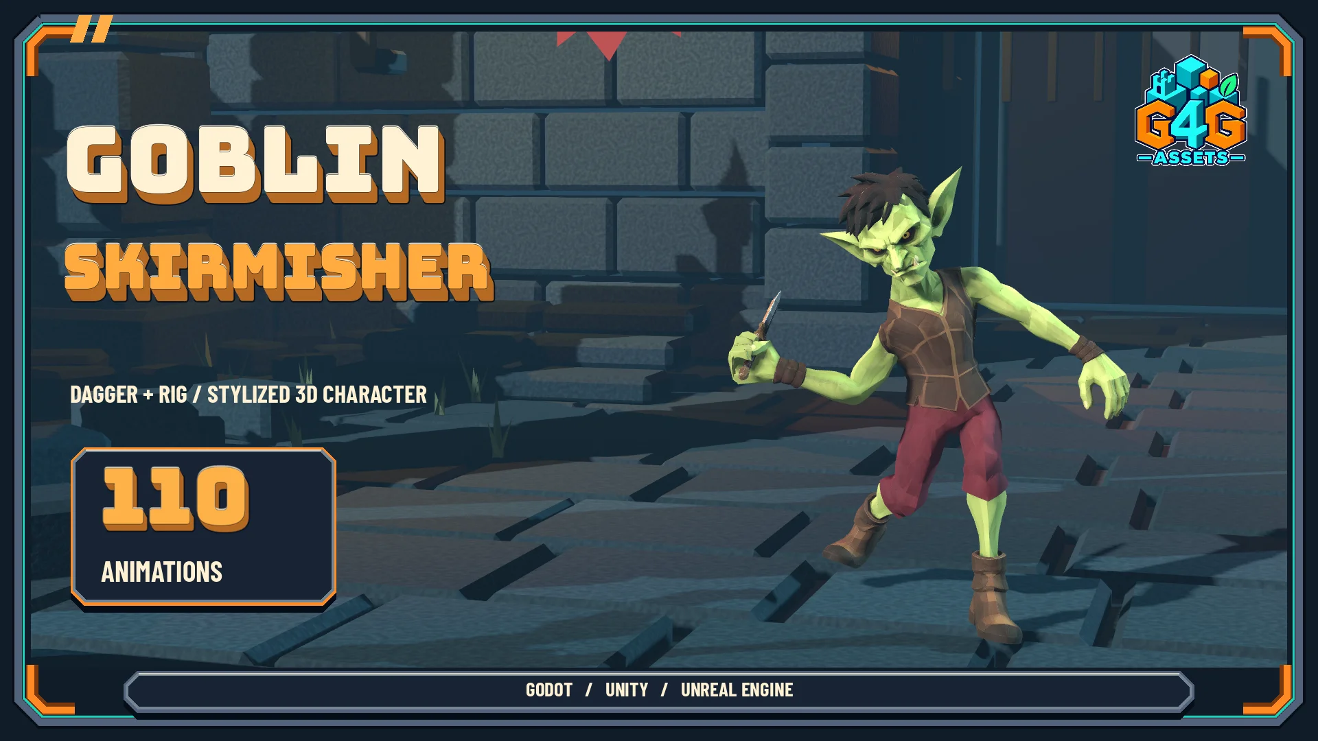 Character showcase — the actual Goblin Skirmisher model