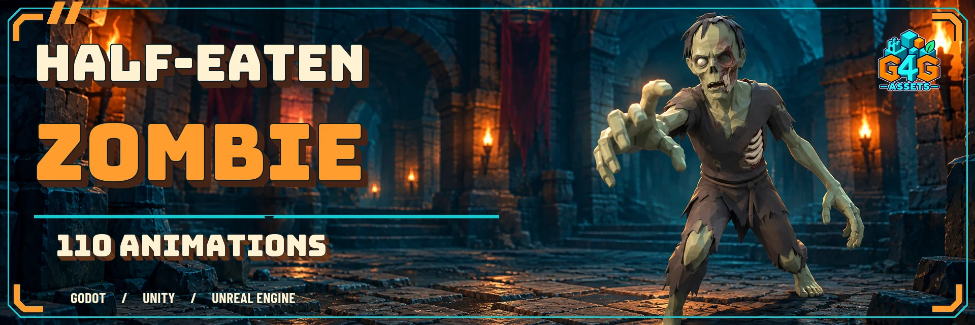 Half-Eaten Zombie promotional banner illustration